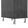 Helis 60 Pantry Double Door Cabinet, One Drawer, Four Legs, Three Shelvessmokey Oak Gray Particle Board Particle Board