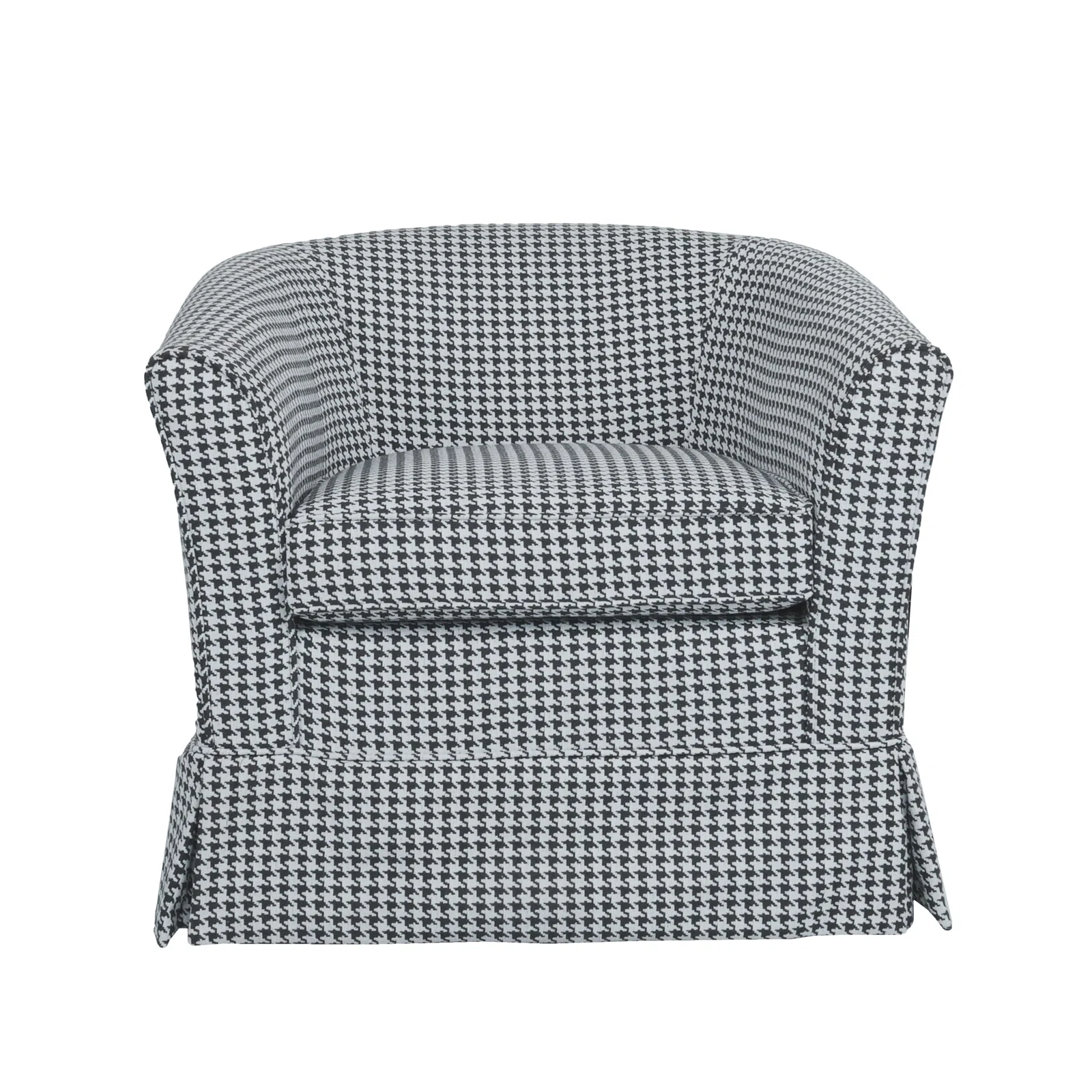 Swivel Chair White Fabric