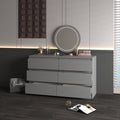 Grey Large 6 Drawers Chest Of Drawer Dressers Table Grey 5 Drawers & Above Bedroom Extra Deep Drawers White Particle Board Mdf