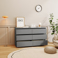 Grey Large 6 Drawers Chest Of Drawer Dressers Table Grey 5 Drawers & Above Bedroom Extra Deep Drawers White Particle Board Mdf