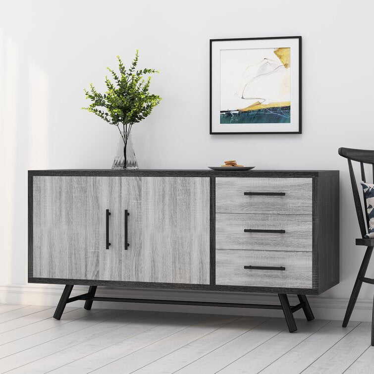 Large Sideboard Grey Particle Board