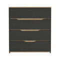 California Drawer Dresser, Four Spacious Drawers, Superior Top Multicolor Bedroom Pine Engineered Wood