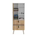 Huna Tall Dresser, Unit With Door, 2 Drawers, And Open Shelves Multicolor Bedroom Modern Mdf Engineered Wood