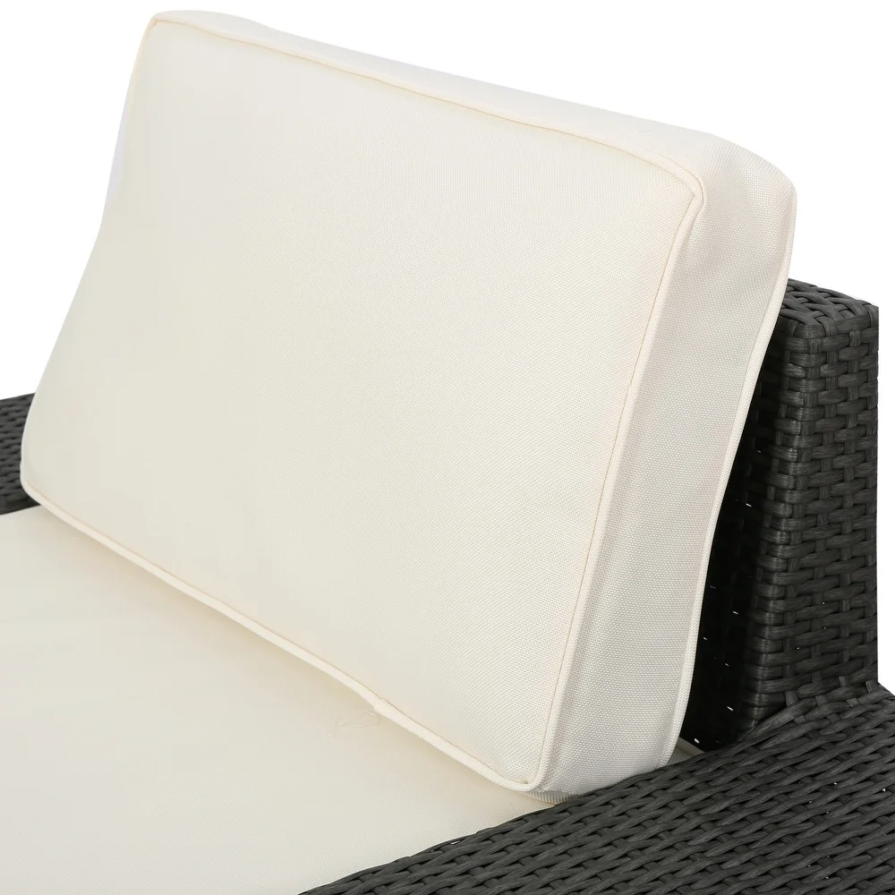 Santa Cruz Outdoor 8 Piece Sectional Set Yes Dark Brown Garden & Outdoor Sectional Seating Groups Pe Rattan Iron Waterproof Fabric