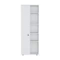 Hoyt Kitchen Pantry Storage Cabinet With And Five Interior And Exterior Shelves Freestanding 1 2 Spaces Natural White Kitchen Shelves Included Modern Mdf Engineered Wood