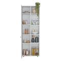 Hoyt Kitchen Pantry Storage Cabinet With And Five Interior And Exterior Shelves Freestanding 1 2 Spaces Natural White Kitchen Shelves Included Modern Mdf Engineered Wood