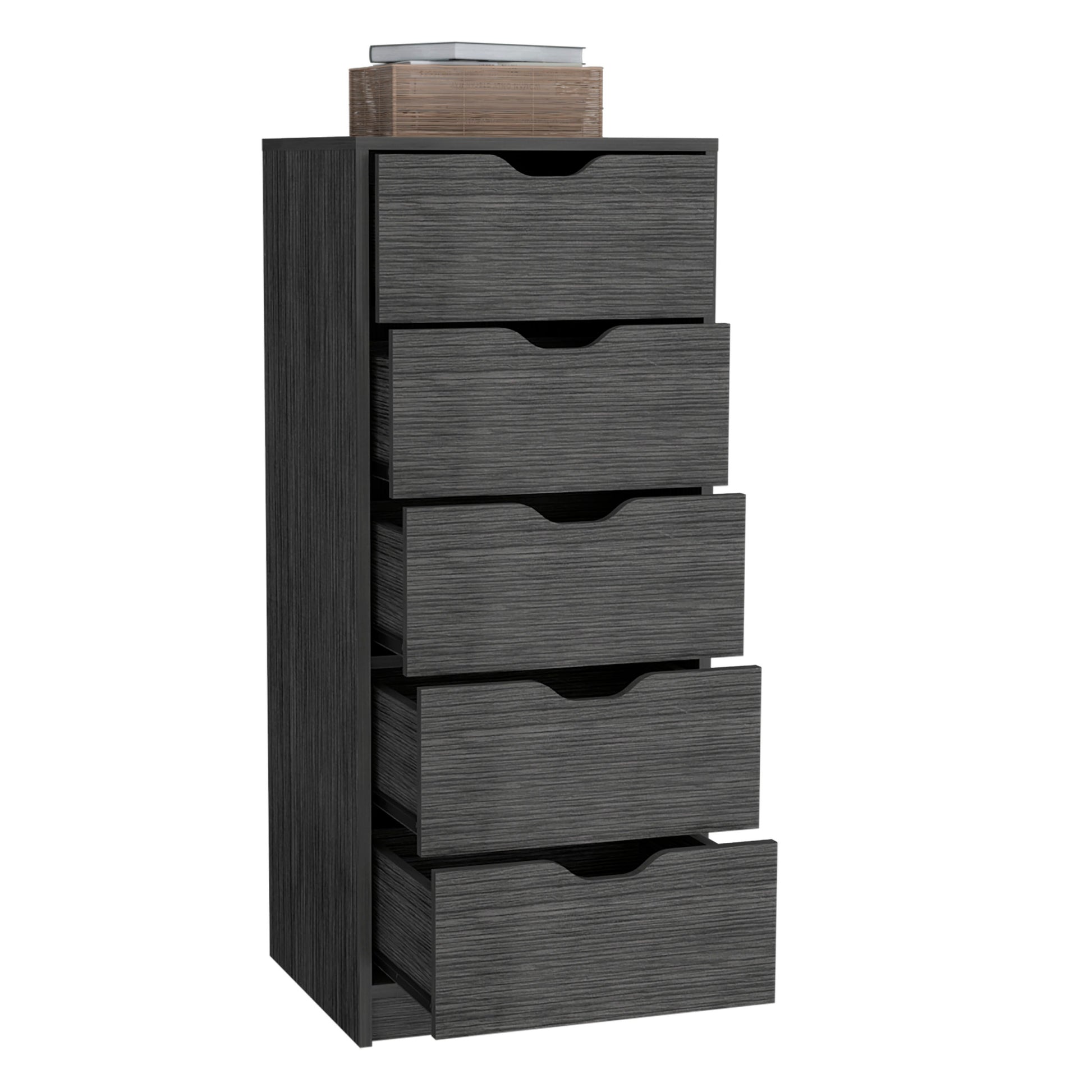 Basilea 5 Drawers Tall Dresser, Pull Out System Brown Bedroom Modern Mdf Engineered Wood Basilea 5 Drawers Tall Dresser, Pull Out System Brown Bedroom Modern Mdf Engineered Wood