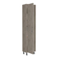 Laska Storage Cabinet, Broom Hangers, 1 Door Freestanding Natural Grey Primary Living Space Modern Mdf Engineered Wood