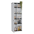 Hoyt Kitchen Pantry Storage Cabinet With And Five Interior And Exterior Shelves Freestanding 1 2 Spaces Natural Multicolor Kitchen Open Storage Space Modern Mdf Engineered Wood