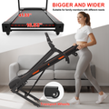 Foldable Treadmill With Incline, Electric Treadmill With Bluetooth Speaker, 3.5Hp Powerful Motor, 330Lbs Weight Capacity, Fitshow App Support Orange Handheld Foldable Office Multifunctional Steel