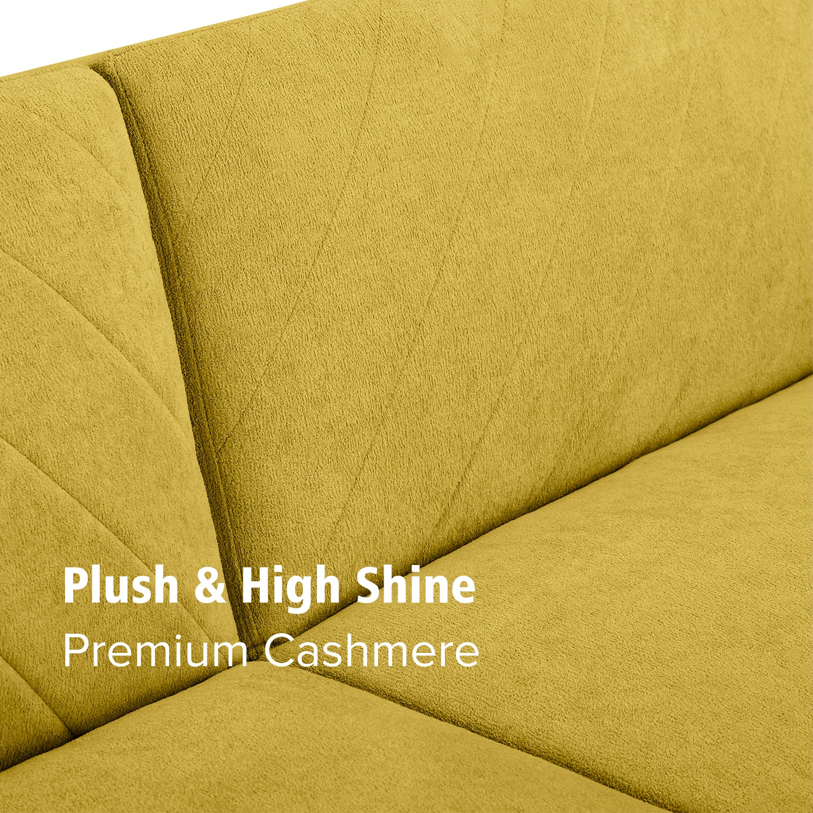 Multi Functional Futon Sofa Bed :Tapered Wood Legs Ideal For Small Living Rooms Multi Color Fabric Options Easily Converts To Single Bed, Yellow Yellow Velvet Wood Primary Living Space Medium Soft Mid Century Modern Square Arms Memory Foam Snowflake