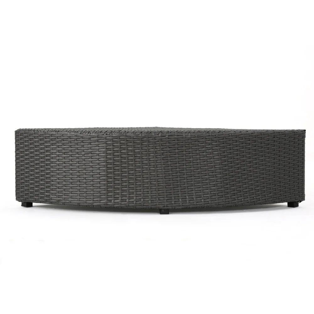 Santa Cruz Outdoor 8 Piece Sectional Set Yes Dark Brown Garden & Outdoor Sectional Seating Groups Pe Rattan Iron Waterproof Fabric