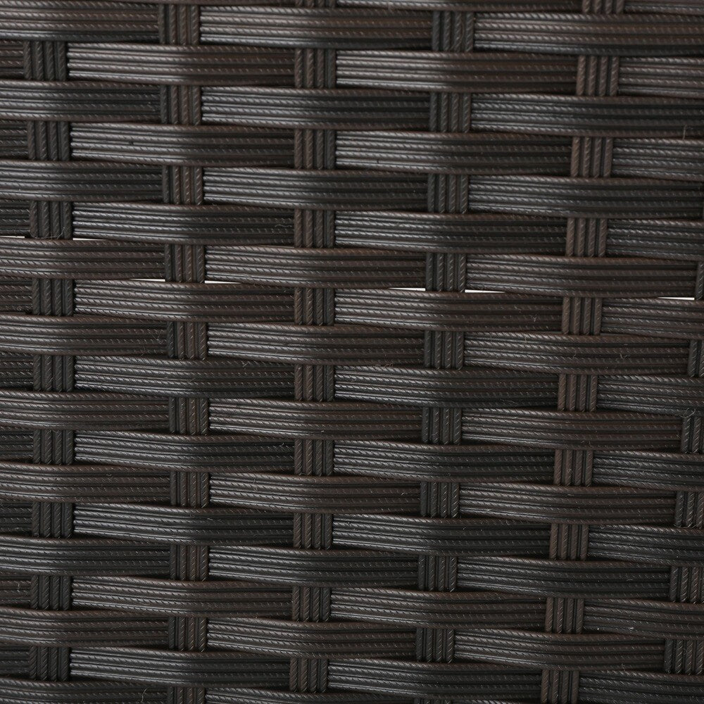 Santa Cruz Outdoor 8 Piece Sectional Set Yes Dark Brown Garden & Outdoor Sectional Seating Groups Pe Rattan Iron Waterproof Fabric