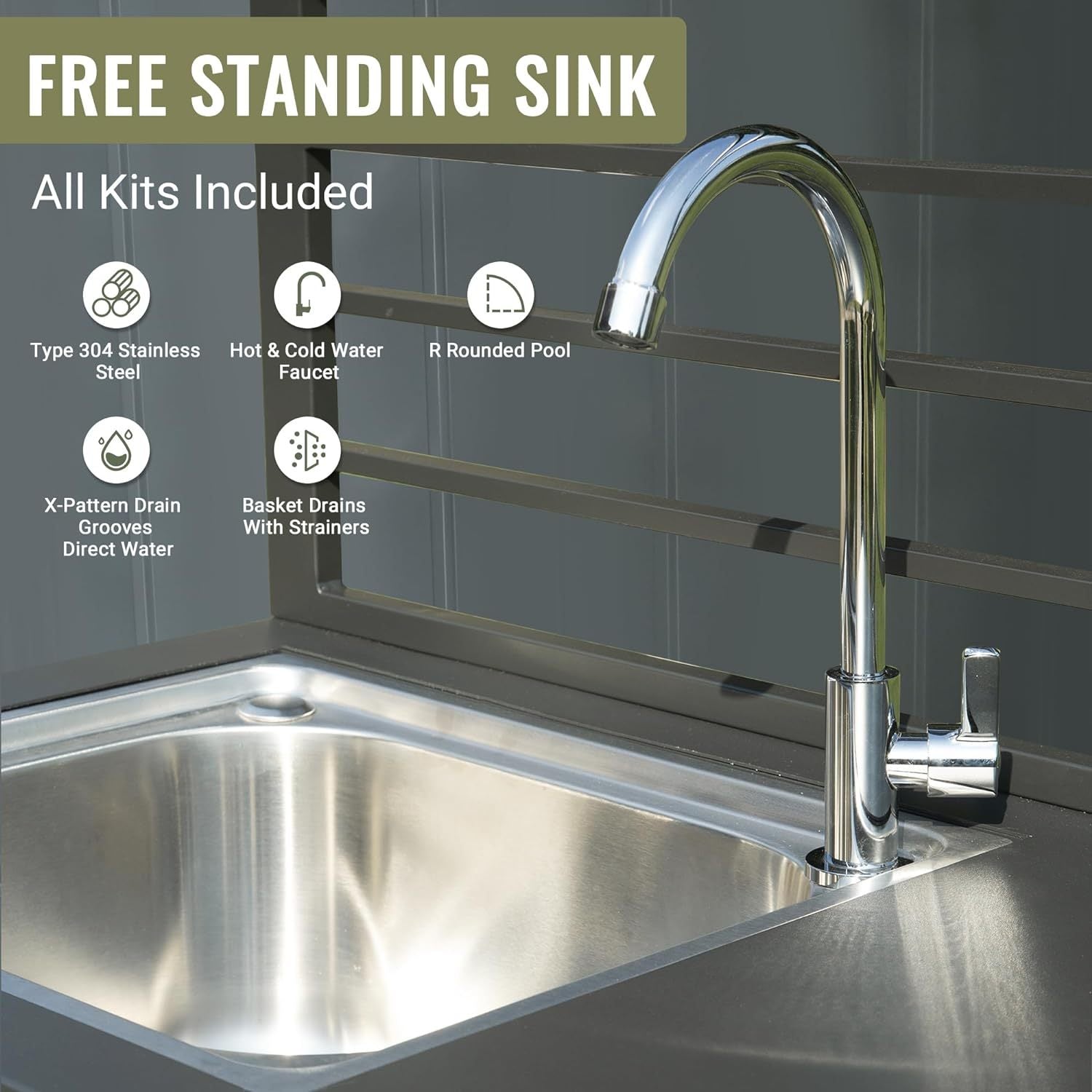 Outdoor Kitchen Island With Storage, Aluminum Kitchen Storage Island S