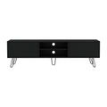 Vassel Tv Stand, Entertainment Unit With Hinged Drawers And Hairpin Legs Black Primary Living Space 50 59 Inches Modern Mdf Engineered Wood