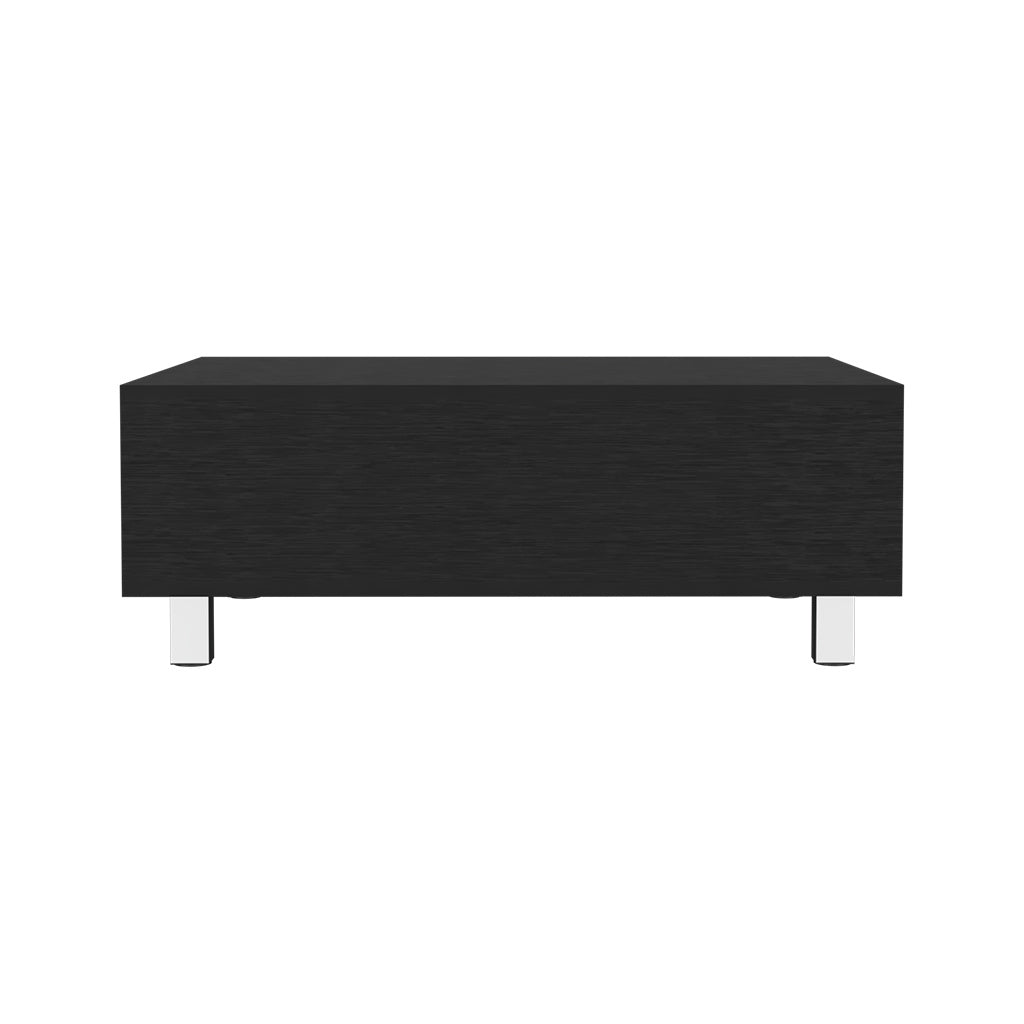 Gambia Lift Top Coffee Table, Four Legs Black Black Primary Living Space Modern Freestanding Rectangular Open Storage Coffee & End Tables Rectangular Particle Board Particle Board