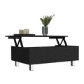 Gambia Lift Top Coffee Table, Four Legs Black Black Primary Living Space Modern Freestanding Rectangular Open Storage Coffee & End Tables Rectangular Particle Board Particle Board