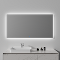 Led Bathroom Mirror, 59X30 In 8000K Vanity Mirror With Lights, Ip54 Waterproof Aluminum Alloy Sealing Bathroom Mirrors For Wall Mounted, Float Glass Cri90 Silver Bathroom American Design Glass