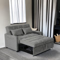 3 In 1 Convertible Sleeper Sofa Bed, Modern Fabric Loveseat Futon Sofa Couch W Pullout Bed, Small Beautiful Seat Lounge Sofa W Reclining Backrest, Furniture For Living Room, Grey Brown Wood Primary Living Space Heavy Duty Pine 2 Seat Light Gray Velvet