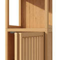 Large Capacity Multifunctional Bamboo Storage Cabinet Furniture For Bathroom And Living Room Natural Bamboo