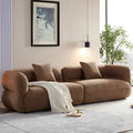 Wks11Cz Camel Sofa, Durable Fabric, Solid Wood Frame, High Density Sponge Filler Camel Fabric 4 Seat