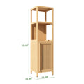 Large Capacity Multifunctional Bamboo Storage Cabinet Furniture For Bathroom And Living Room Natural Bamboo