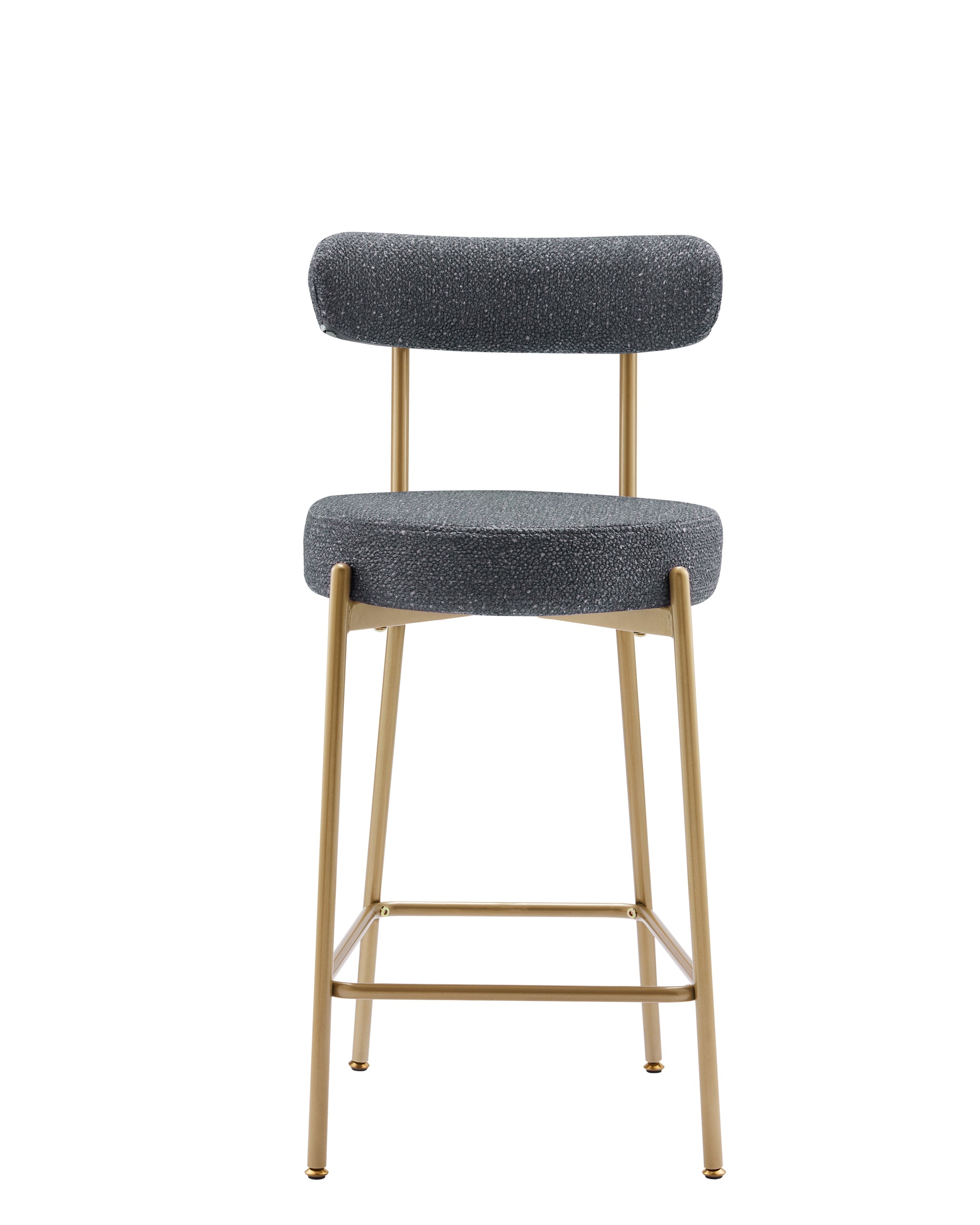 25" Modern Gold Bar Stools Set Of 2 Counter Height Bar Stools For Kitchen Counter Upholstered Sherpa Counter Stools With Backs Kitchen Island Stool Metal Grey Gold Dining Room Sponge Wipe Clean Round Modern Bar Stools Set Of 2 Fabric Metal