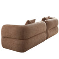 Wks11Cz Camel Sofa, Durable Fabric, Solid Wood Frame, High Density Sponge Filler Camel Fabric 4 Seat