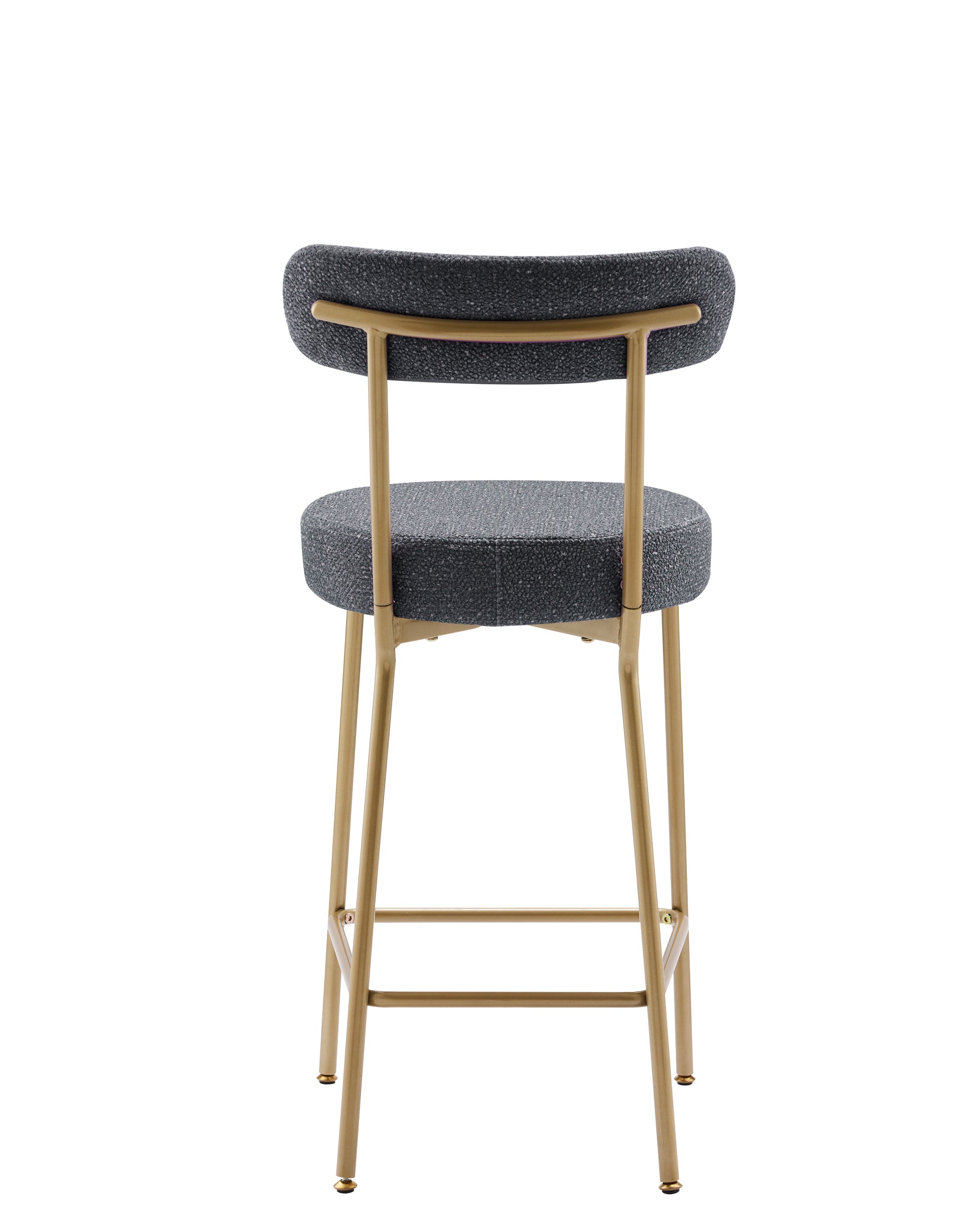 25" Modern Gold Bar Stools Set Of 2 Counter Height Bar Stools For Kitchen Counter Upholstered Sherpa Counter Stools With Backs Kitchen Island Stool Metal Grey Gold Dining Room Sponge Wipe Clean Round Modern Bar Stools Set Of 2 Fabric Metal