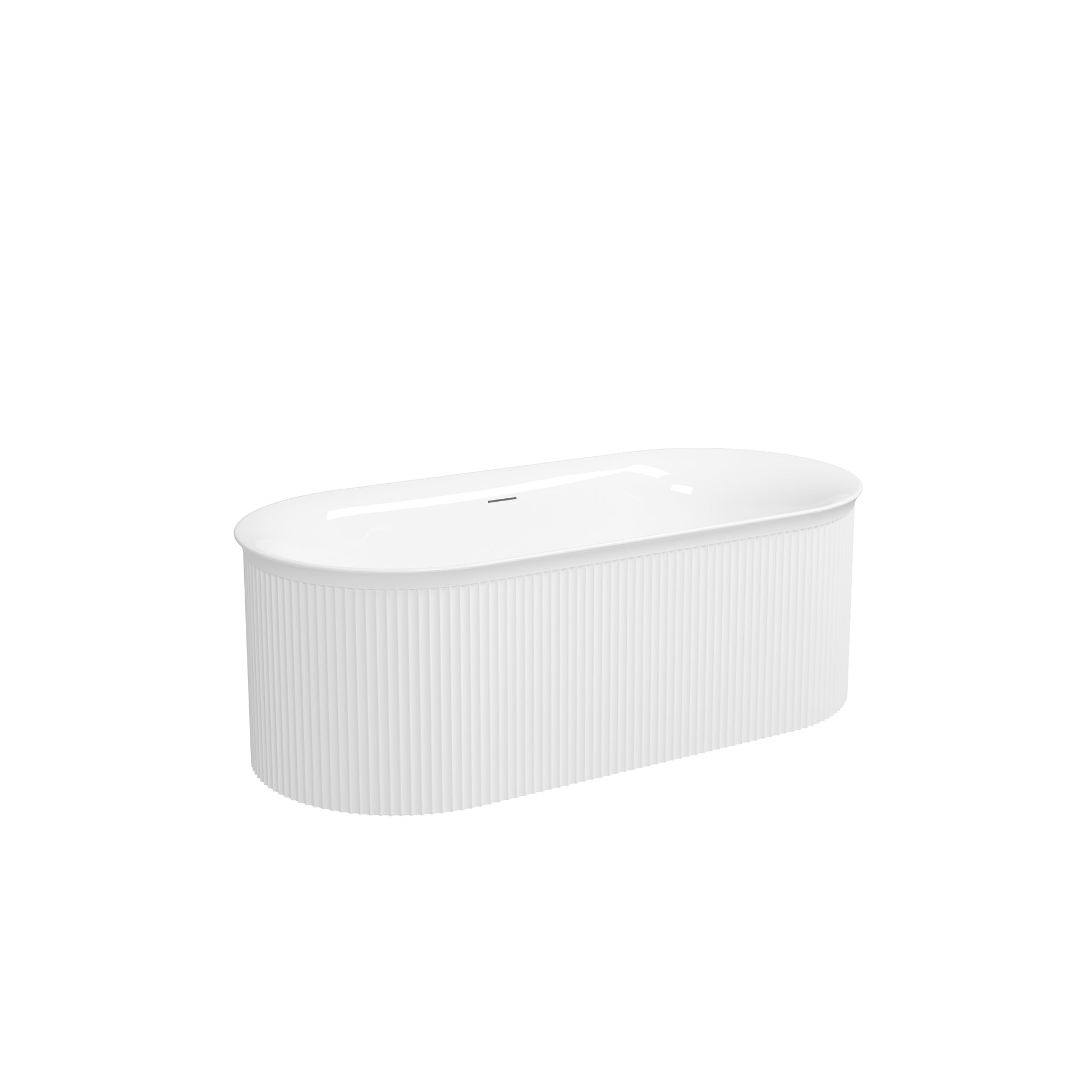 67" Acrylic Freestanding Bathtub Acrylic Soaking Tubs, Fluted Style Gloss White Freestanding Bathtub With Integrated Slotted Overflow And Brushed Nickel Toe Tap Drain, 02149 Bn Glossy White Oval Bathroom Freestanding Tubs Polished 61 69 In Contemporary