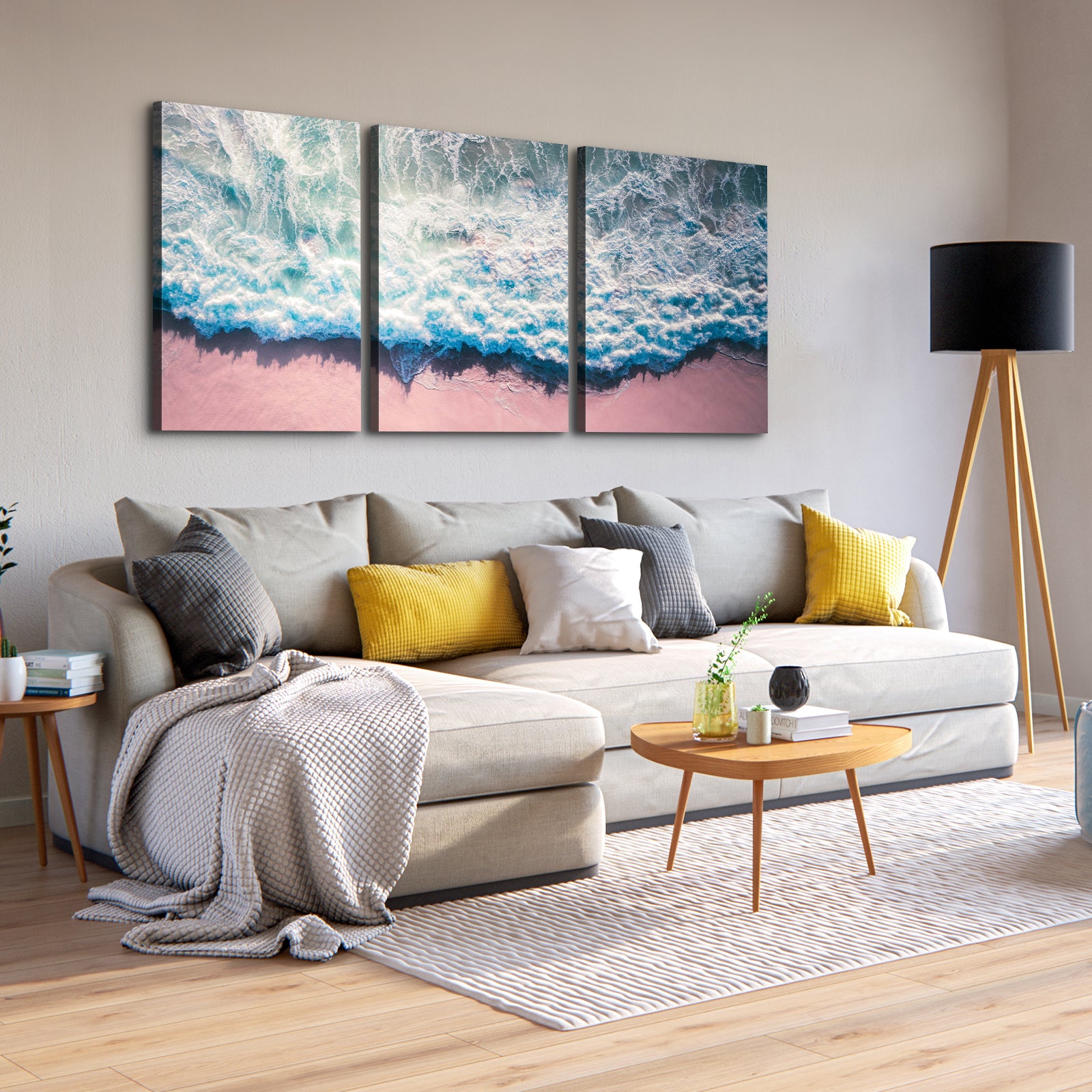 3 Panels Framed Brooklyn Bridge Night View York Canvas Wall Art Decor,3 Pieces Mordern Canvas Decoration Painting For Office,Dining Room,Living Room, Bedroom Decor Ready To Hang Rectangle Framed