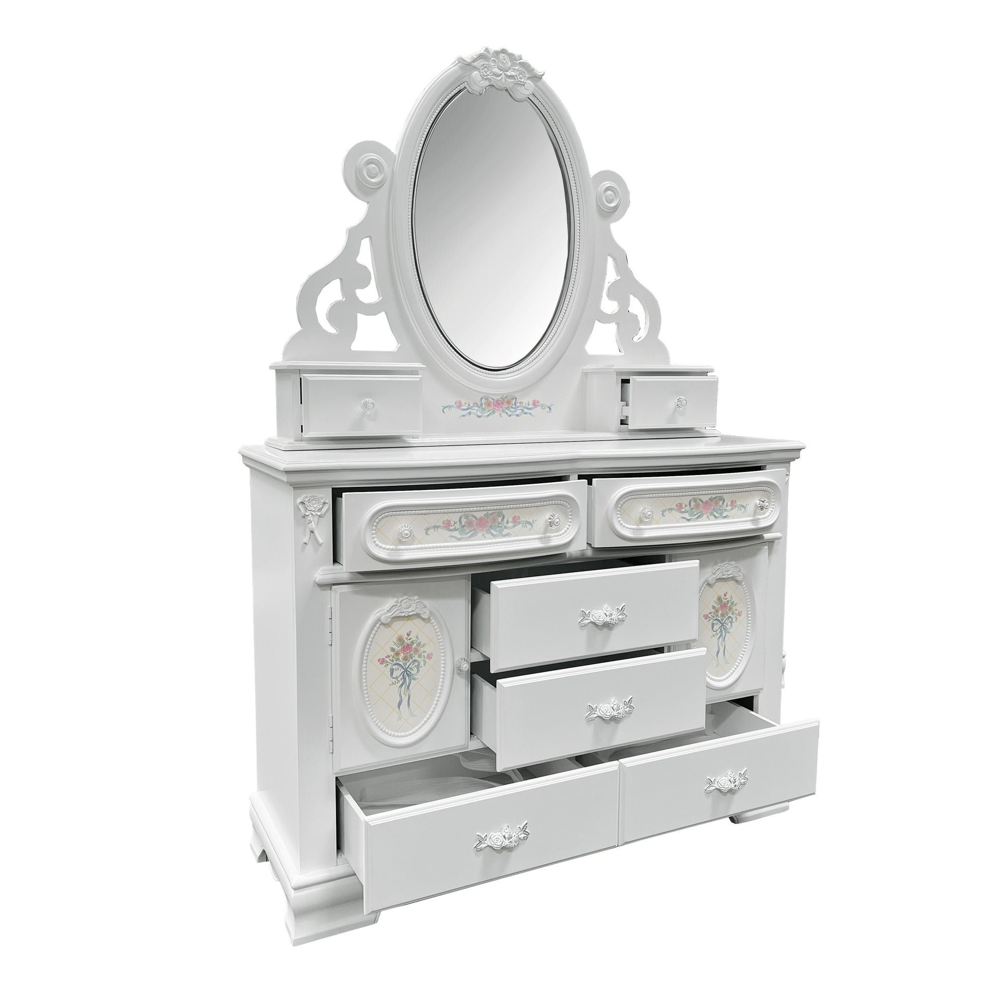 Flora Dresser Door , White Finish Bd01641 White Wood