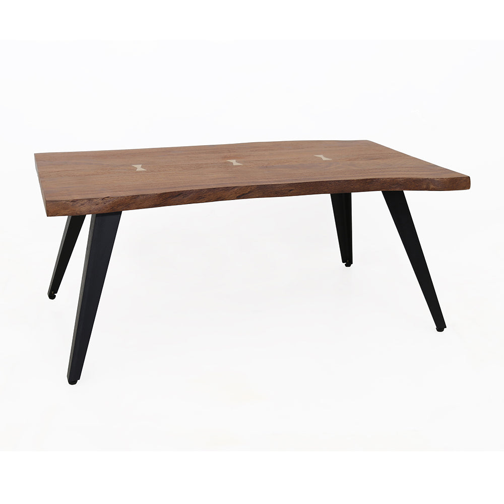 47X23.5X17.5" Ramirez Coffee Table Natural Wood Brown Primary Living Space Casual,Classic,Farmhouse Wood Metal