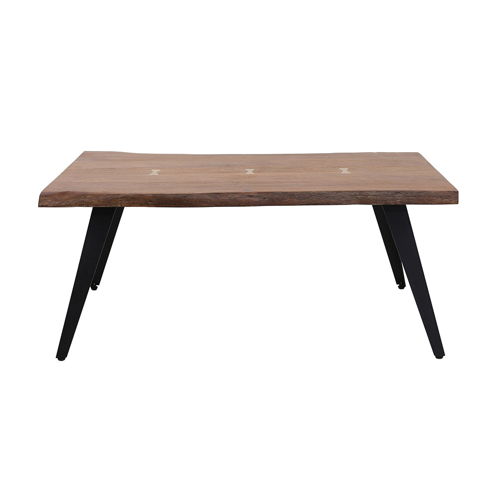 47X23.5X17.5" Ramirez Coffee Table Natural Wood Brown Primary Living Space Casual,Classic,Farmhouse Wood Metal