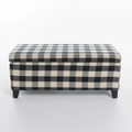 Storage Ottoman Black Fabric
