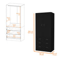 Ella Black 2 Door Armoire Black Bedroom Wood