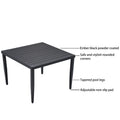 5 Piece Outdoor Patio Aluminum Furniture, Modern Dining Set, Including 4 Dining Chairs Sunbrella Fabric Cushioned And 40