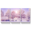 3 Panels Framed Vivid Winter Landscape Canvas Wall Art Decor,3 Pieces Mordern Canvas Decoration Painting For Office,Dining Room,Living Room, Bedroom Decor Ready To Hang 2030In Thickness 1.5Inch Rectangle Framed Multicolor Oversized 41In Canvas Nature