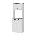 Addison White And Black 2 Cabinet Kitchen Pantry