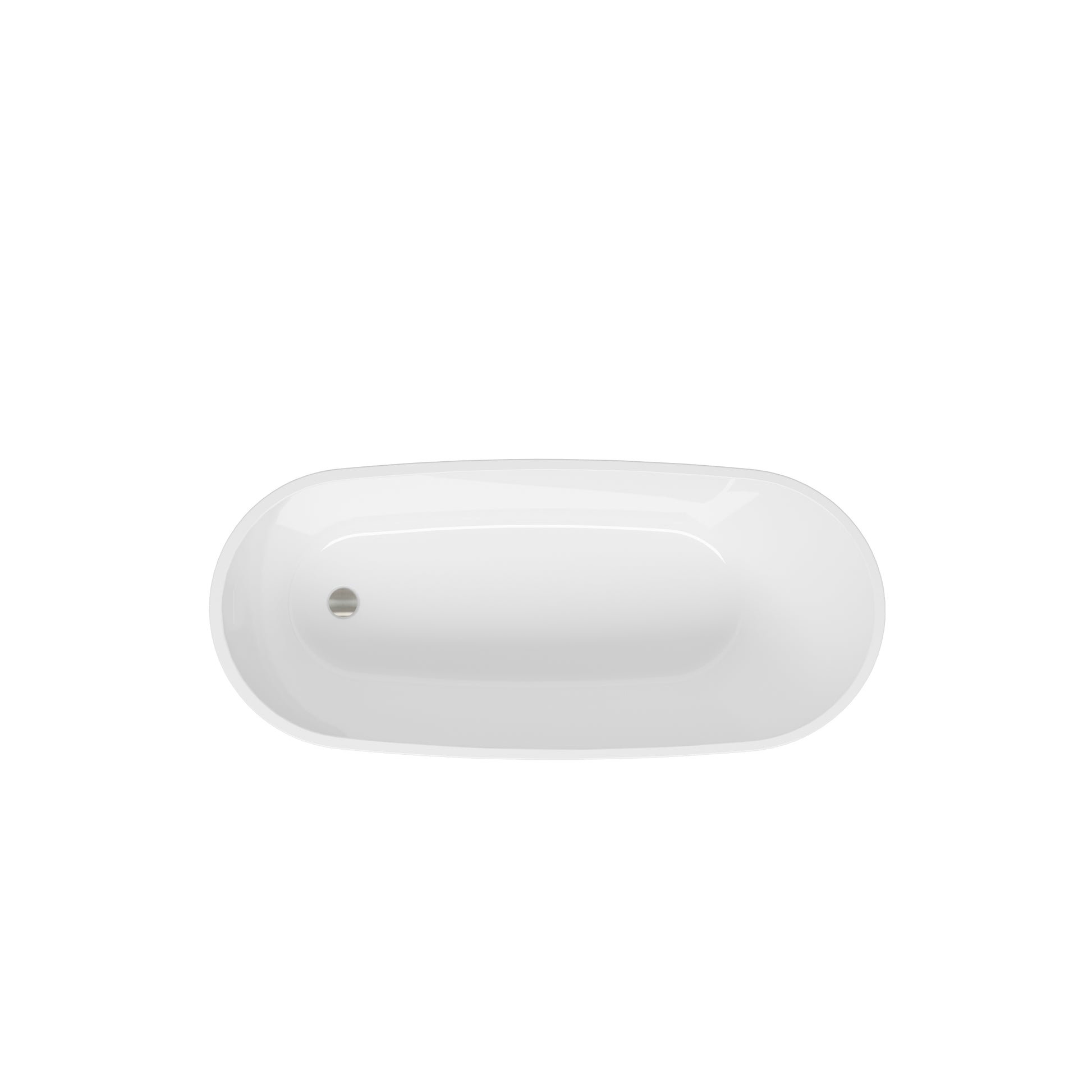 67'' Acrylic Freestanding Soaking Bathtub With Integrated Slotted Overflow And Brushed Nickel Toe Tap Drain, Cupc C Ertified, 02141 Bn Glossy White Oval Bathroom Freestanding Tubs Polished 61 69 In Contemporary Soaking Left Acrylic Acrylic