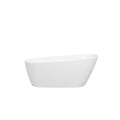 67'' Acrylic Freestanding Soaking Bathtub With Integrated Slotted Overflow And Brushed Nickel Toe Tap Drain, Cupc C Ertified, 02141 Bn Glossy White Oval Bathroom Freestanding Tubs Polished 61 69 In Contemporary Soaking Left Acrylic Acrylic