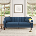 3 Seater Sofa Navy Blue Fabric