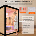 Luxury Double Sauna Room - Bean Paste Red Wood
