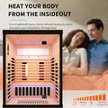 Luxury Double Sauna Room - Bean Paste Red Wood