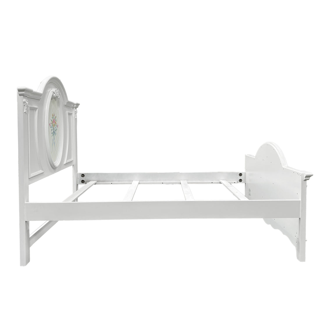 Flora Twin Bedwhite Finish Bd01645T White Wood