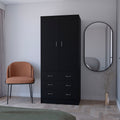 Ella Black 2 Door Armoire Black Bedroom Wood