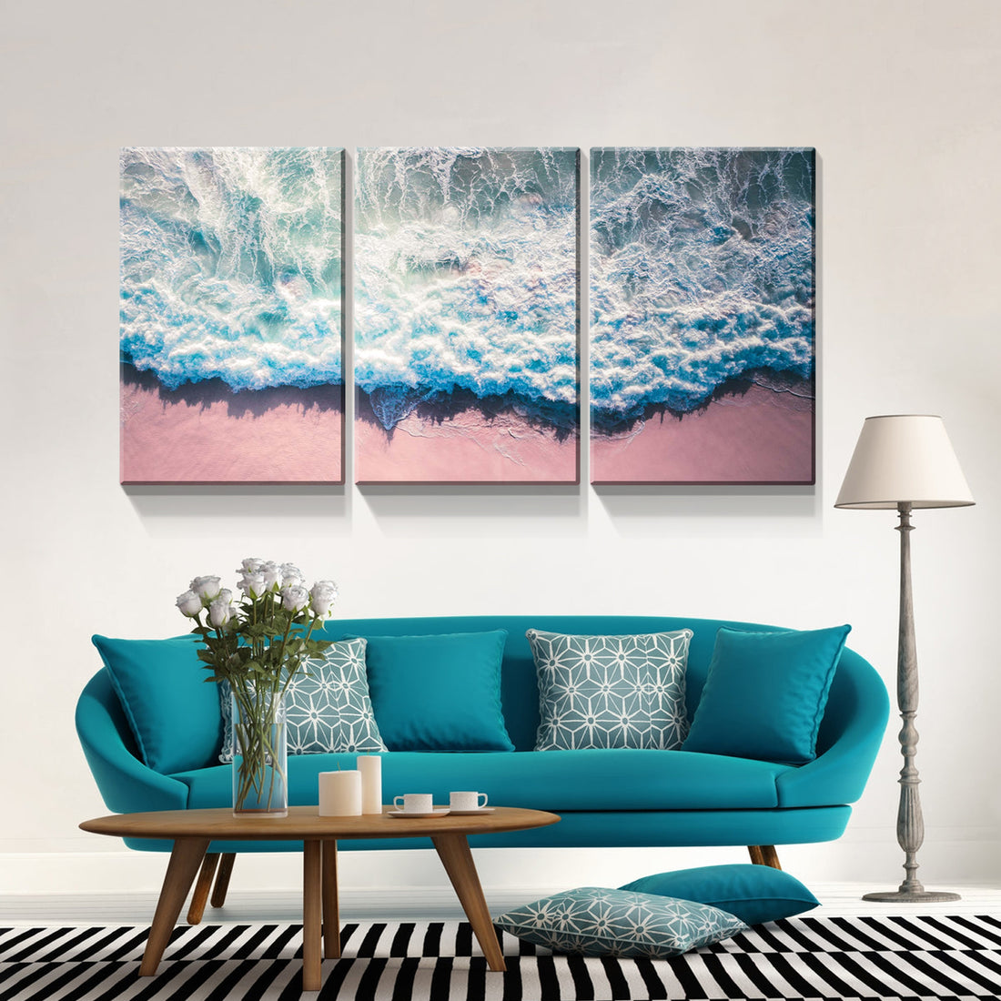 3 Panels Framed Brooklyn Bridge Night View York Canvas Wall Art Decor,3 Pieces Mordern Canvas Decoration Painting For Office,Dining Room,Living Room, Bedroom Decor Ready To Hang Rectangle Framed