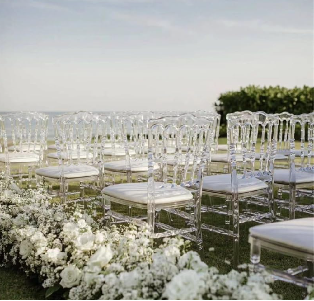 Simple And Beautiful Napoleon Transparent Bamboo Chair For Wedding Party Npl 4. Yellow Acrylic