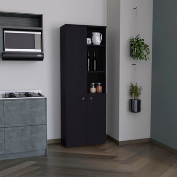 Grace Black 2 Door Kitchen Cabinet - Black