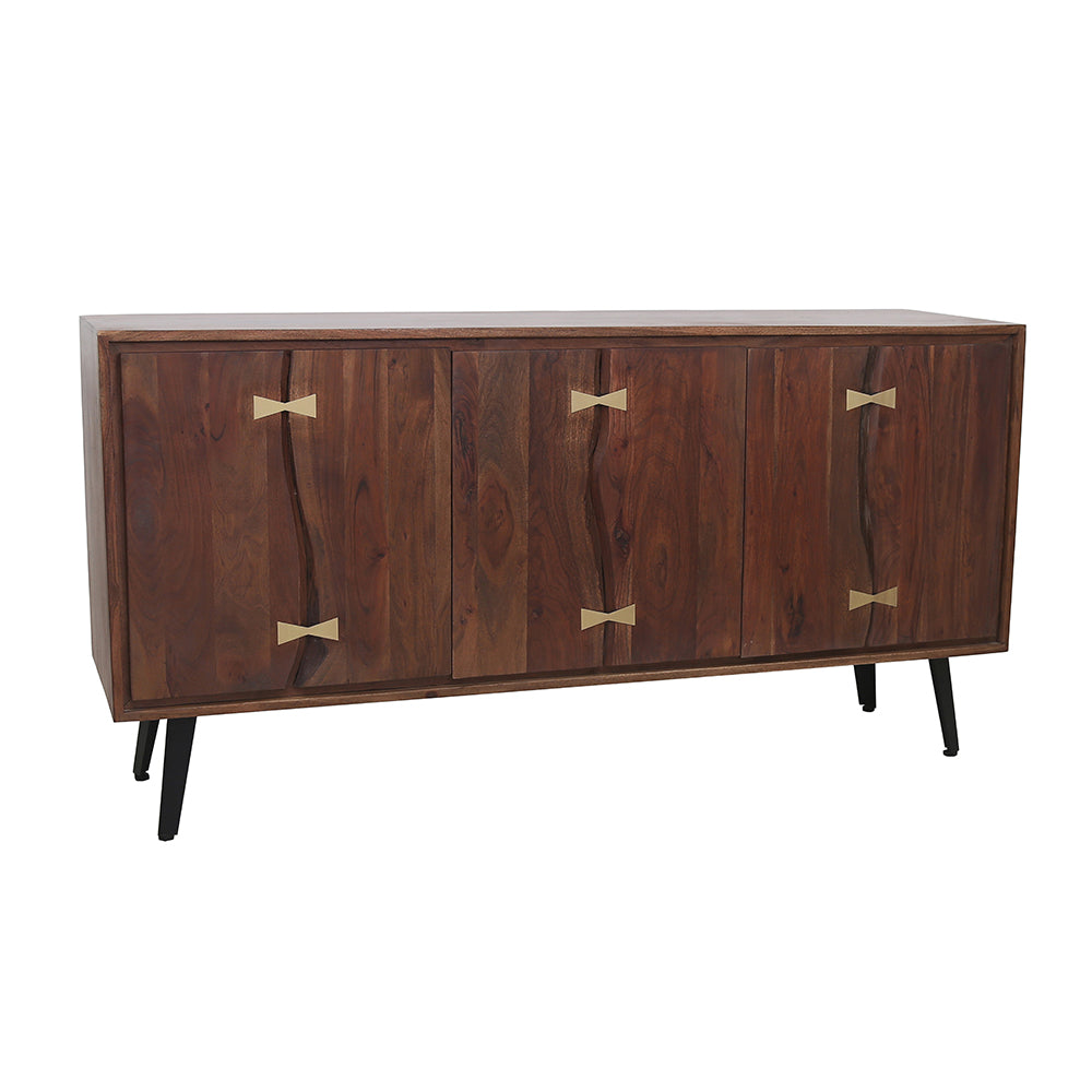 63X17.7X34.6" Asther Sideboard Natural Wood Brown Primary Living Space Casual,Classic,Farmhouse Solid Wood